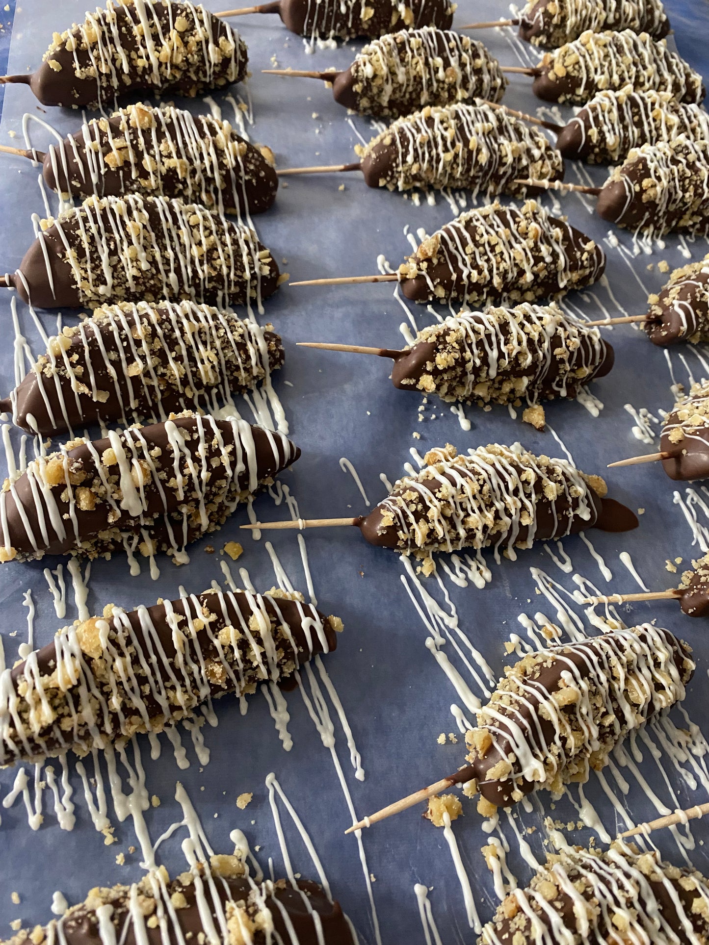 Milk Chocolate Apple Slices with Nuts