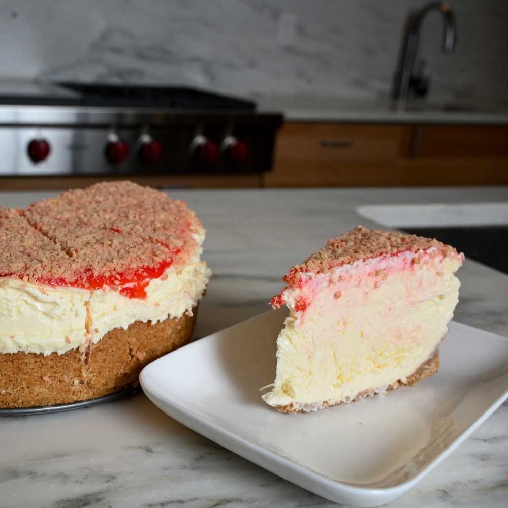 Strawberry Crunch Cheesecake Slices