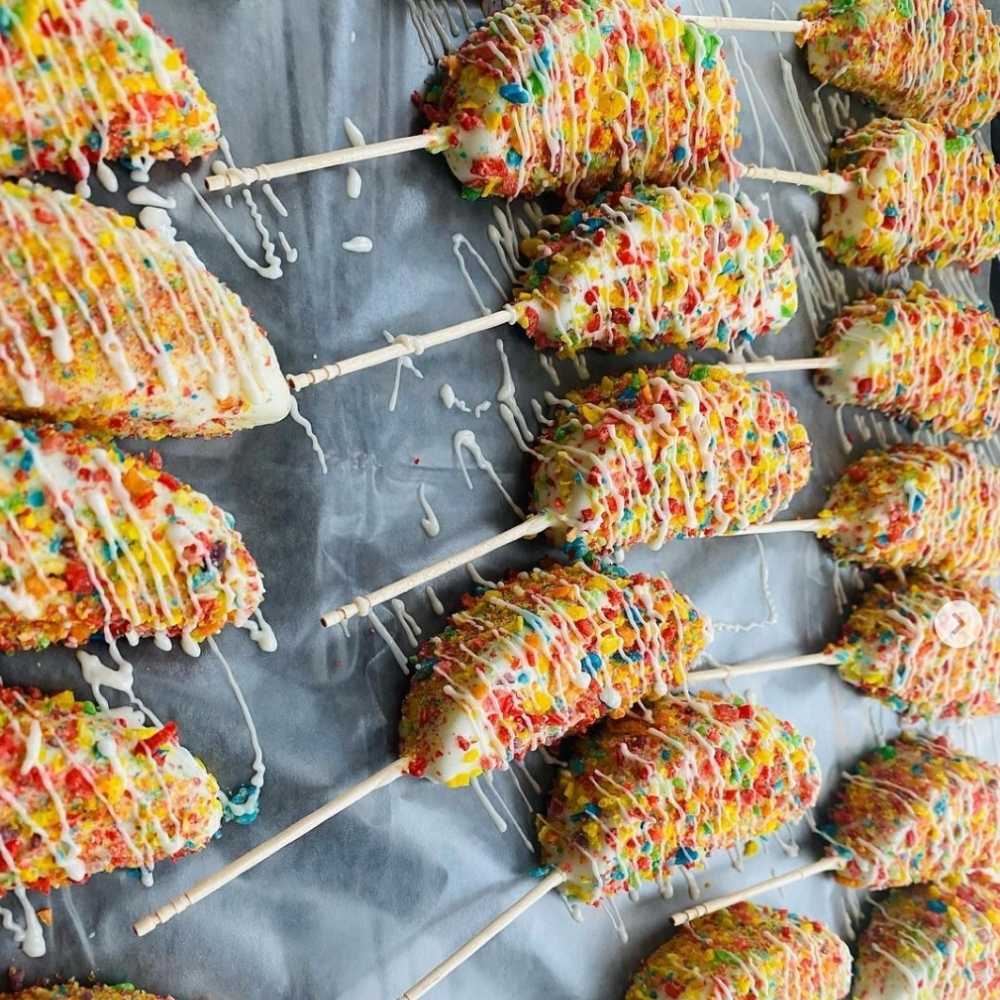 Fruity Pebbles Apple Slices